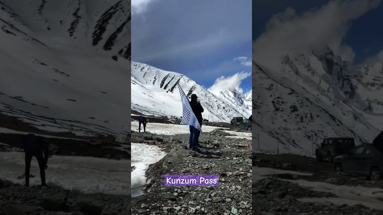 Beautiful Kunzum Paas #kunzumpass #youtubeshorts #shortvideo #shorts #travel #mountains #snow #sky