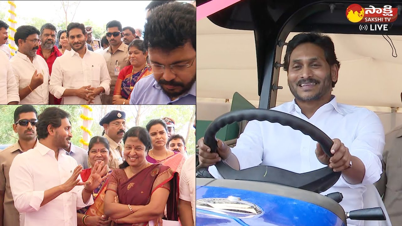 CM YS Jagan Visuals In Beach Cleaning Vehicles Inauguration | Vizag |@SakshiTVLIVE