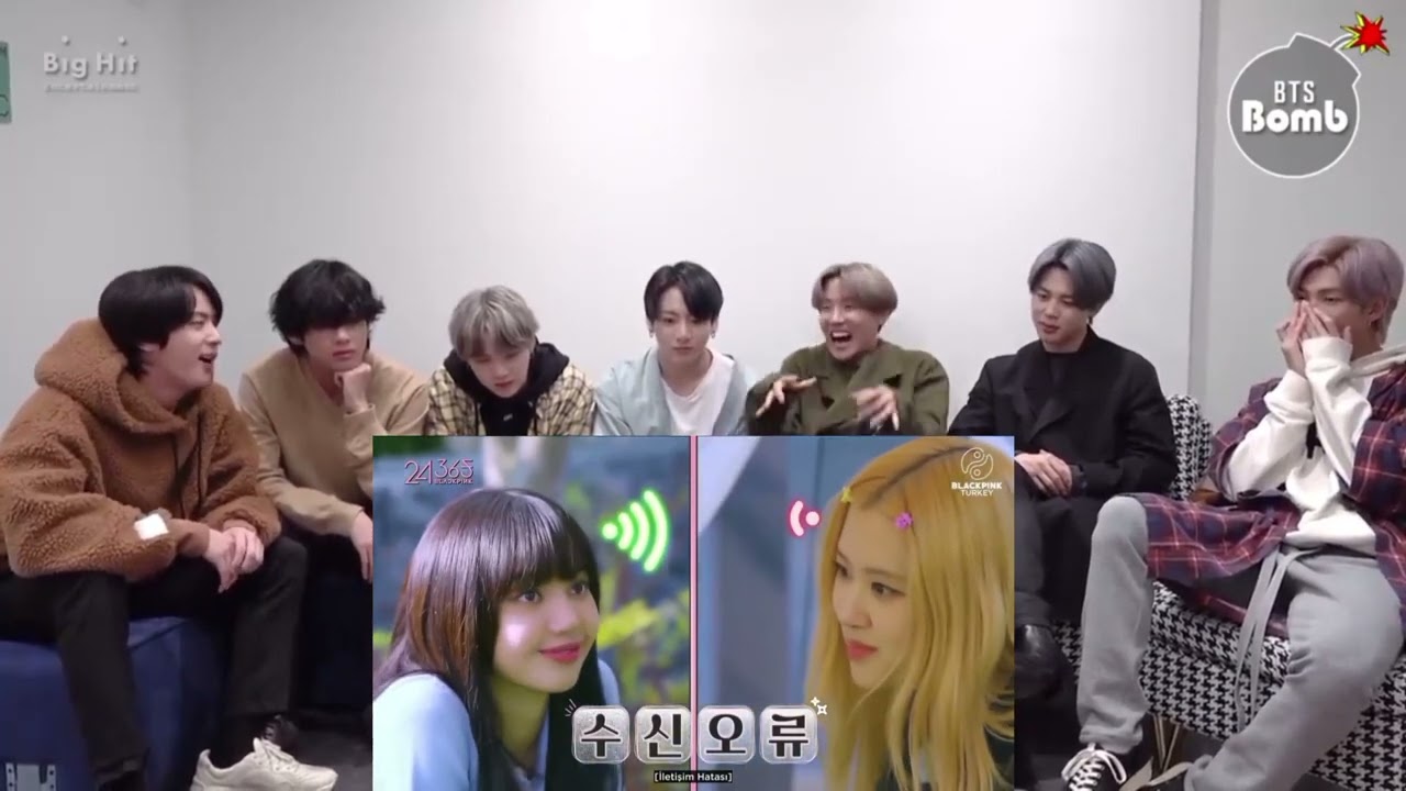 bts reaction blackpink