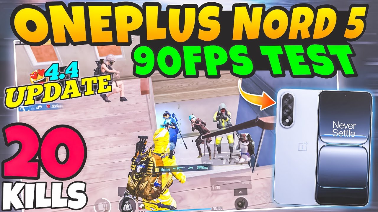 🔥OnePlus Nord 5 BGMI ( 4.4 Update ) Test with Fps Meter