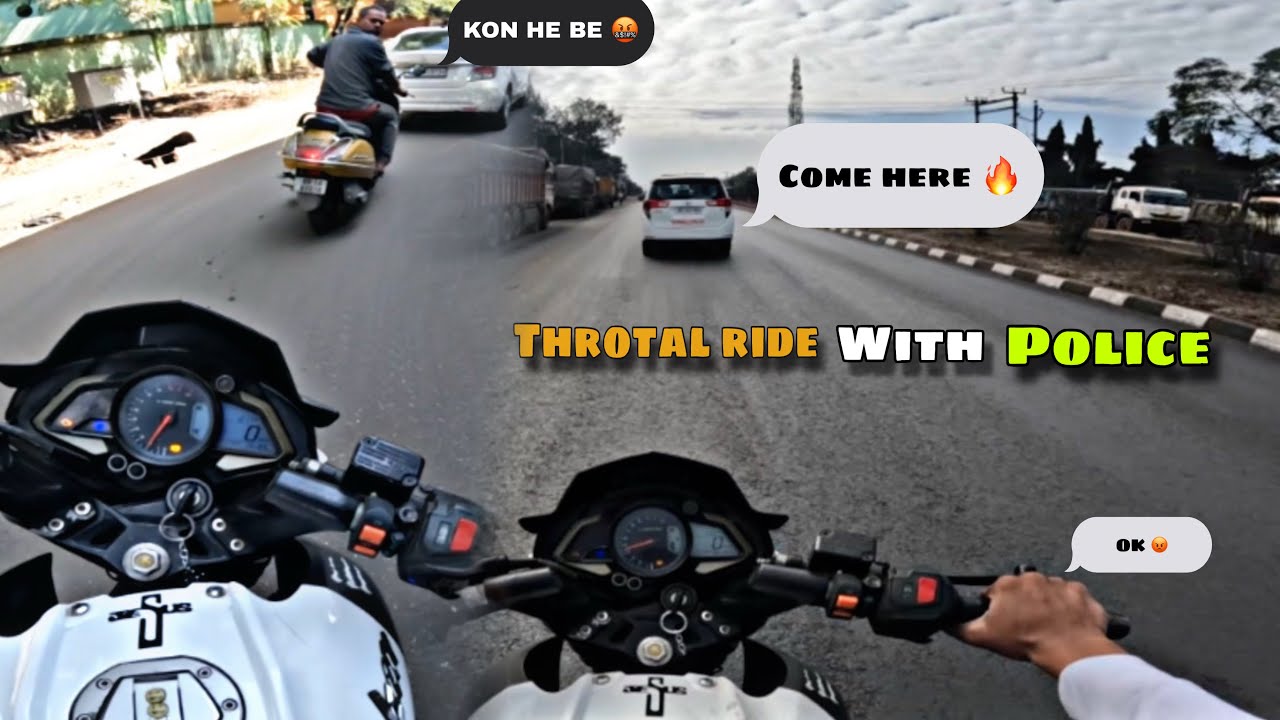 Throttle ride with police😮// reactions 👀// ride with Akrapovic🔥// the ride with lord