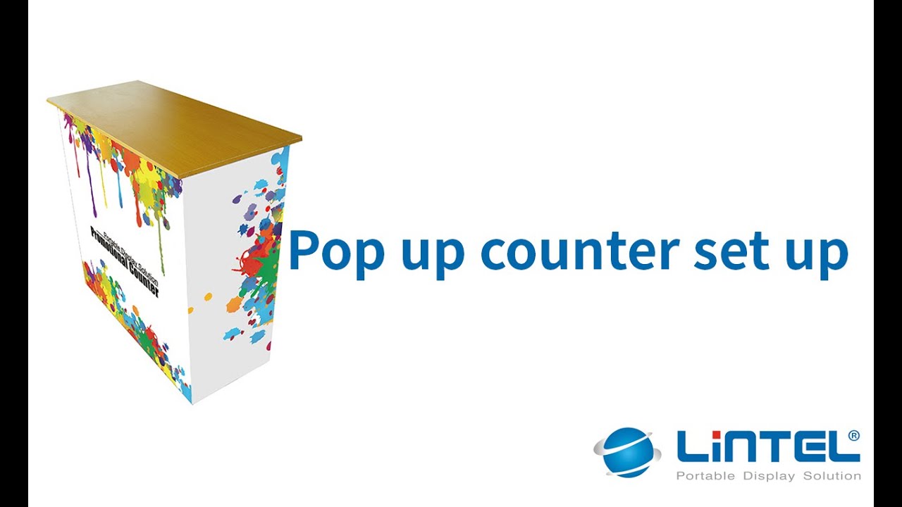 Pop up Counter Set up-Lintel display