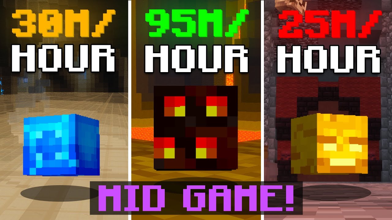 Я протестировал лучшие способы заработка денег в середине игры! | Hypixel Skyblock