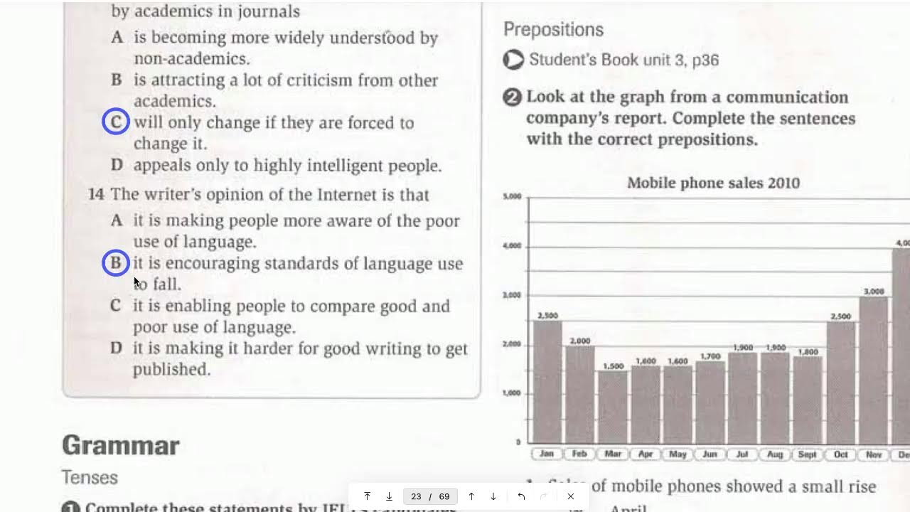 LIVE - IELTS - Reading Section 3 - Strictly English (continued)