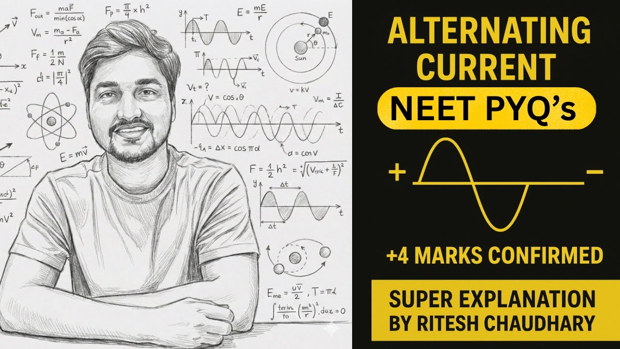 An inductor 20 mH , a capacitor 100uF and a resistor 50 ohm are connected in series #iit #neet #pyq 