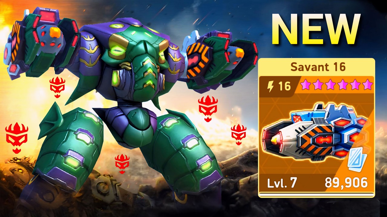 NEW WEAPON Savant 16 - Panther, Redox, Onyx, Solis, Scorpius - Mech Arena Robots