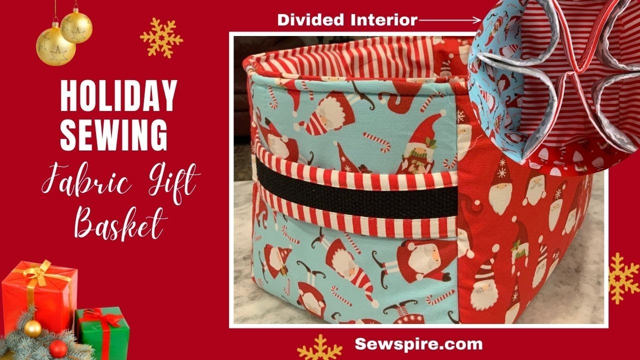 Fabric Gift Basket with Interior Dividers - Perfect for spa or gourmet food and coffee baskets ☕️