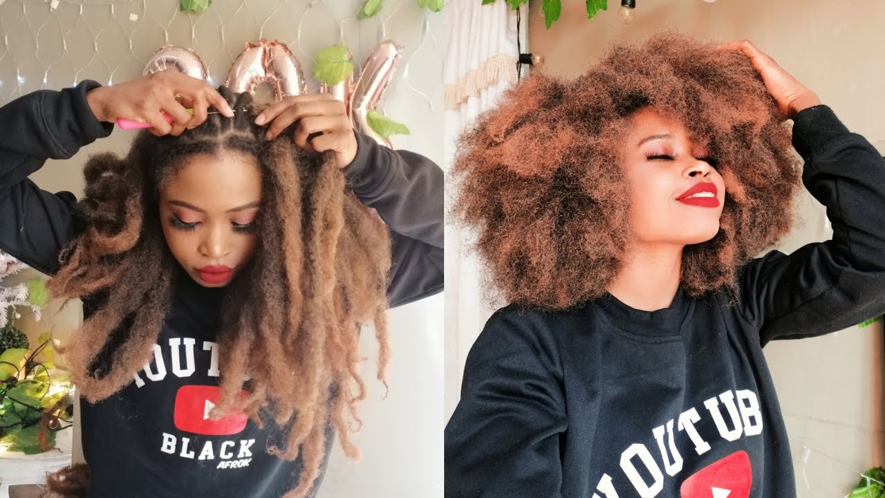 Afro Big Crochet//como hacer un afro en crochet marley braids kinky hair