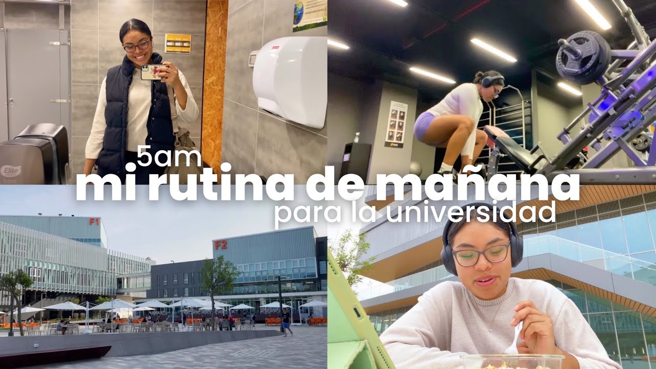 mi rutina de las 5 am para la universidad + gym ☁️