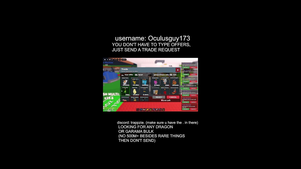 TRADING OG SKIBIDI TOILET AND MORE LIVE STEAL A BRAINROT