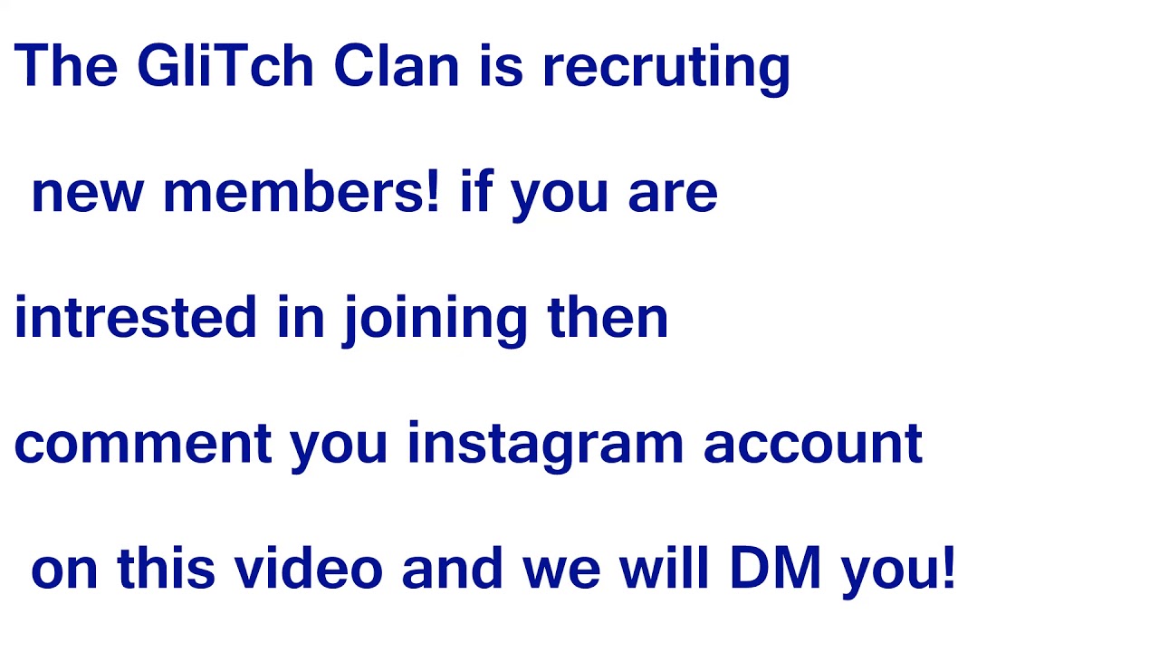 Recruiting new clan members!!