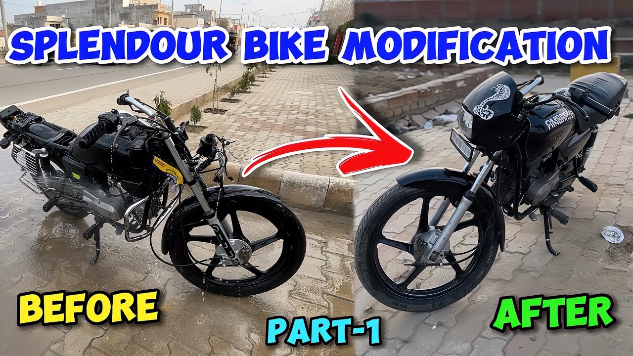 Splendour Bike Old To New  Modified vlog 😱 #bikemodification #bikevlog #splendar 