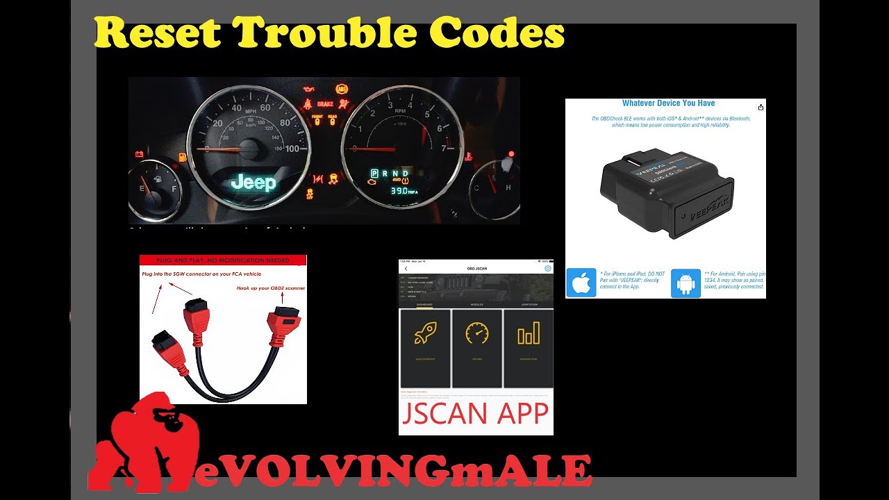 Using Exctool  Bypass Cable and Veepeak ODBII BT connector with Jscan App to reset trouble codes