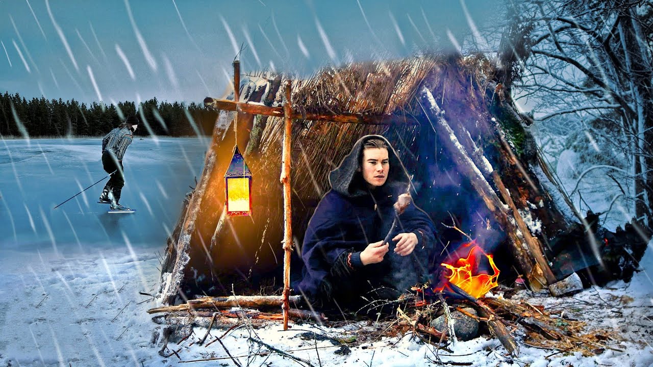 3 ДНЯ морозного зимнего кемпинга на берегу МОРЯ!