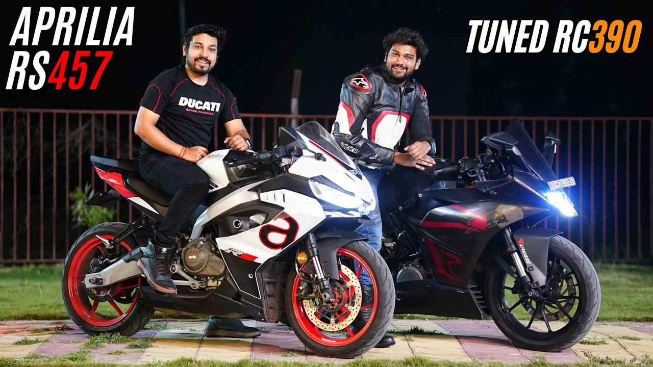 Tuned KTM RC390 Old Gen VS Aprilia RS457 Stock RACE!!