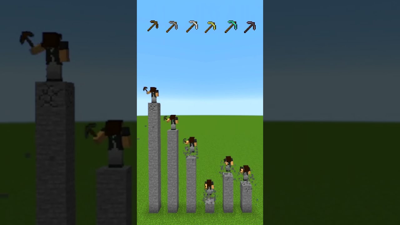 QUAL PICARETA &Eacute; A MAIS RAPIDA DO MINECRAFT #SHORTS