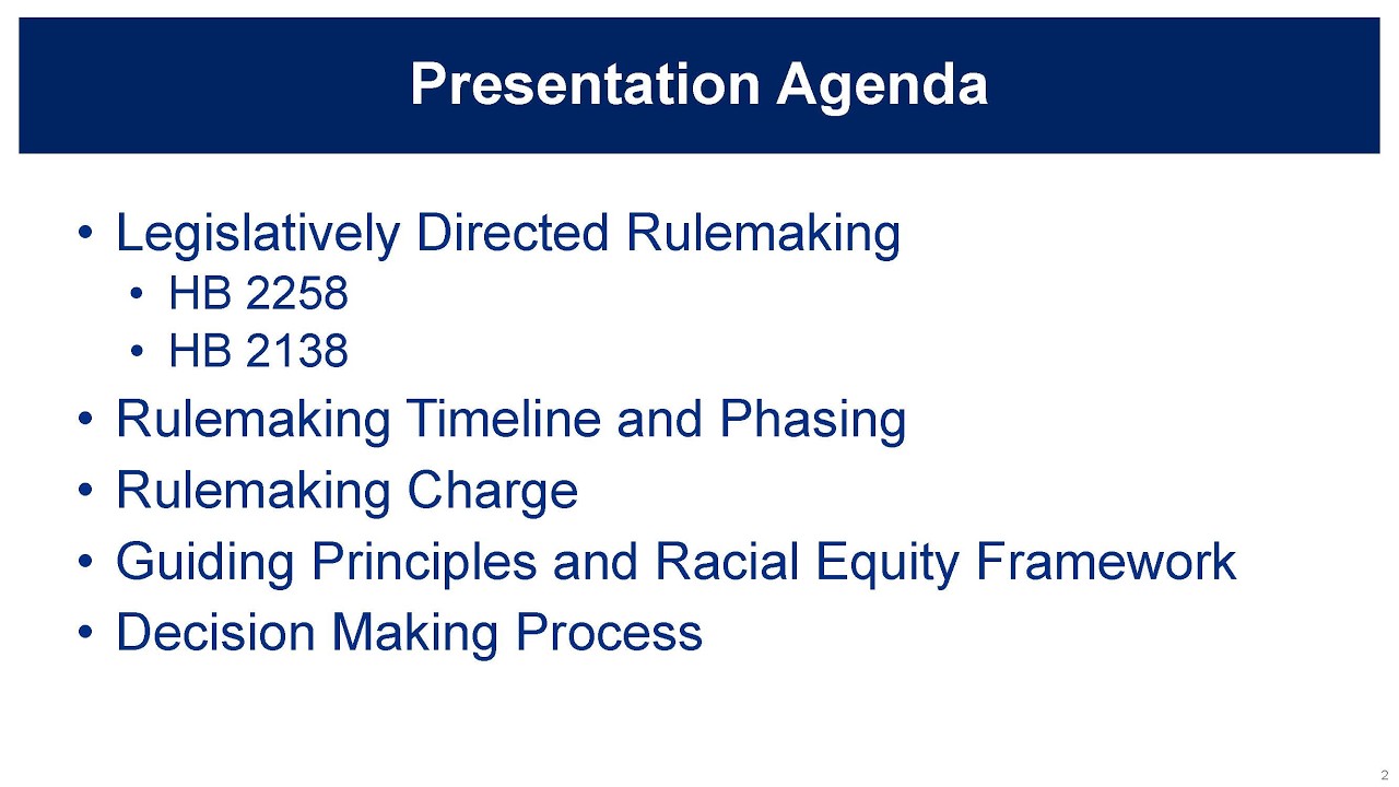 MHOR Homes Rulemaking - Module 1.1: Rulemaking Overview