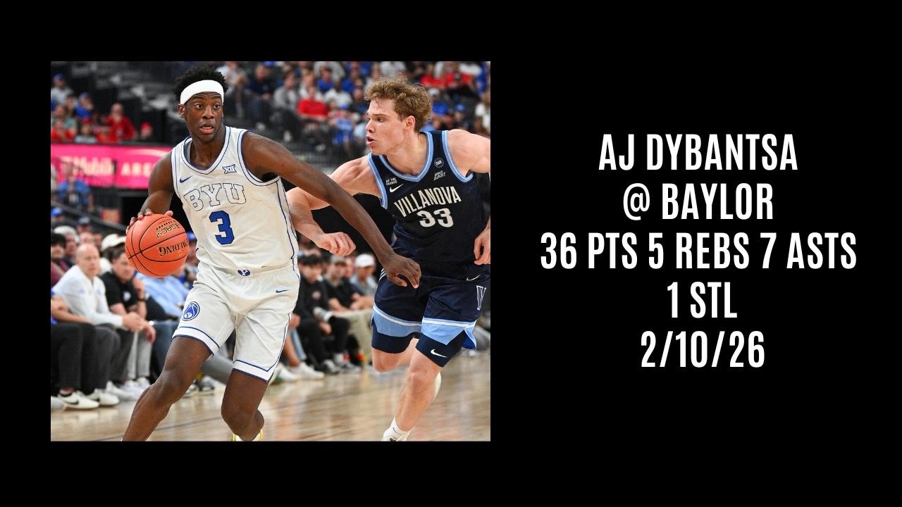 AJ Dybantsa @ Baylor (36 PTS 5 REBS 7 ASTS 1 STL) 2/10/26