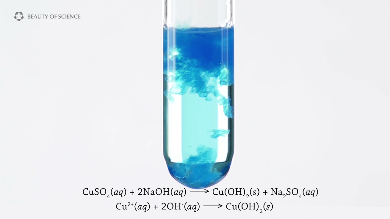 Phản ứng của dung dịch CuSO4 v&agrave; NaOH