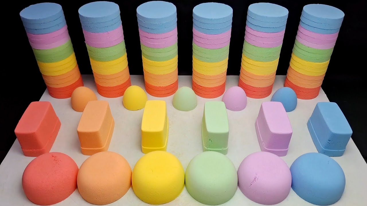 ASMR baking soda rainbow | soft & crunchy