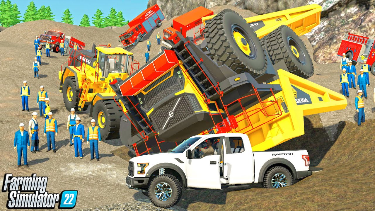 CONSTRUCTION SITE ACCIDENT - MAJOR DAMAGE FIRE RESCUE | CAN WE MAKE MILLIONS? FARMING SIMULATOR 22