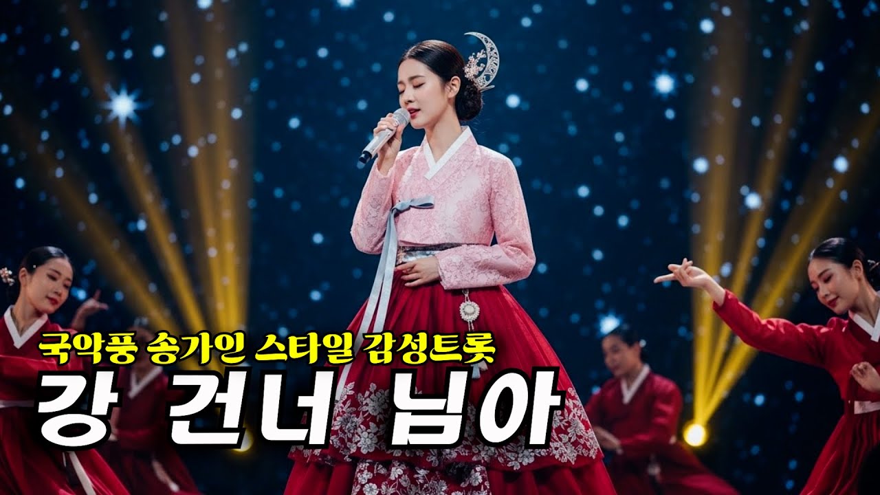 강 건너 님아 | 국악풍 송가인 스타일 감성 트롯 | 님 없는 세상은 겨울처럼 차갑고 내 삶은 의미를 잃어가네 간절한 내 마음 전하고 싶어...