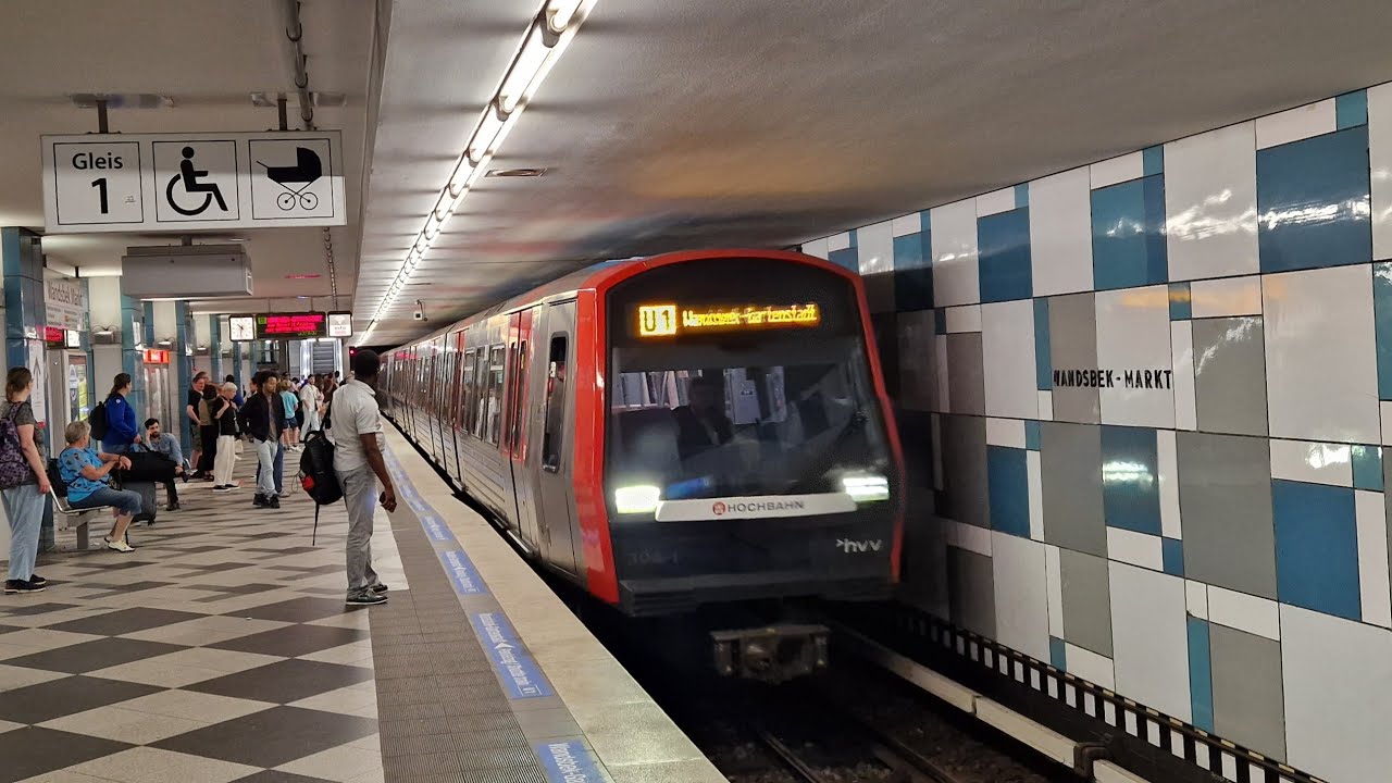 Mitfahrt im kompletten U1 PV von Wandsbek Markt bis Wandsbek-Gartenstadt im DT5.1 306-2