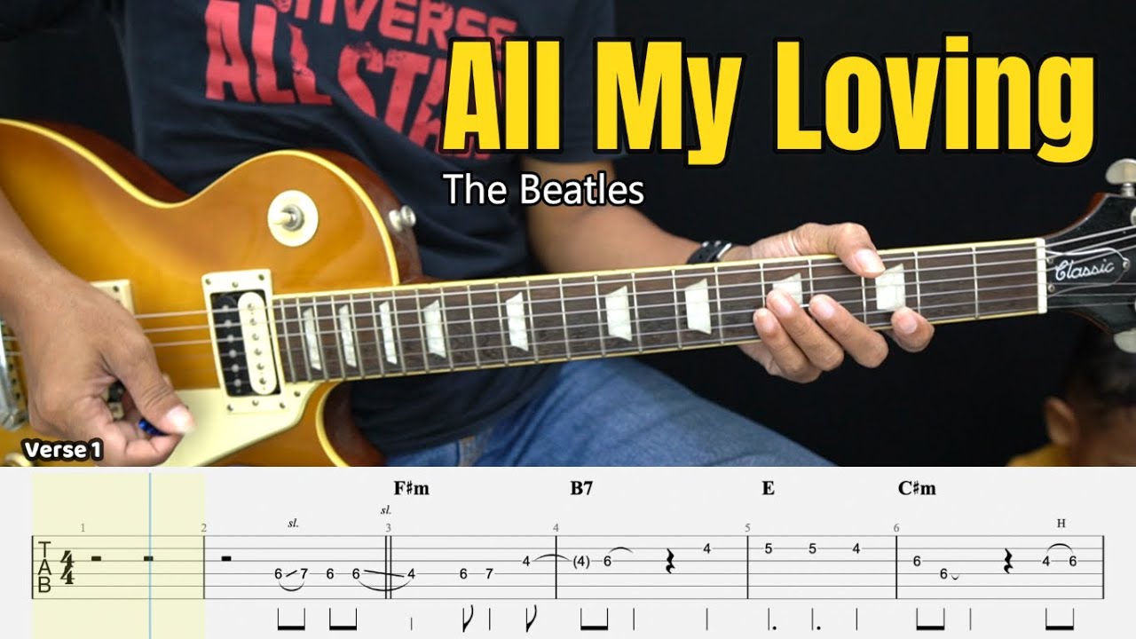 All My Loving - The Beatles - Guitar Instrumental Cover + Tab