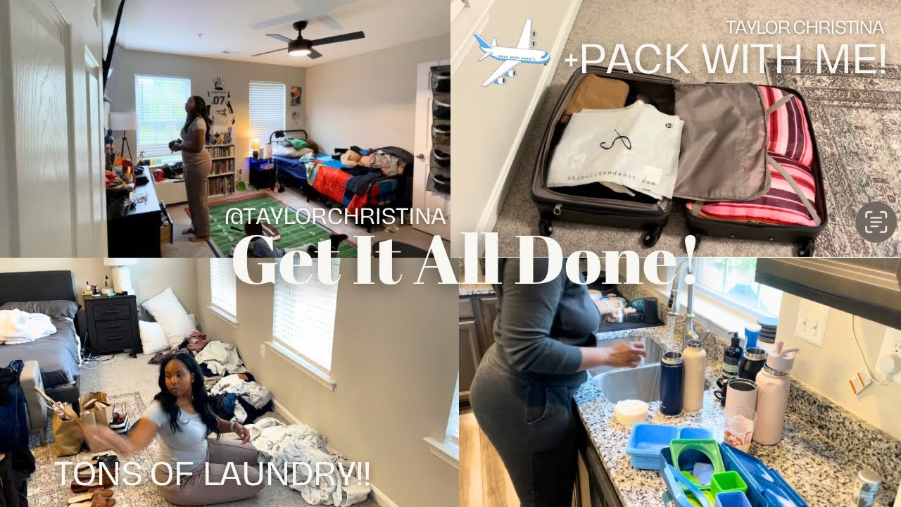 GET IT ALL DONE! | Laundry, Kitchen Reset, Pack w/ Me & More!