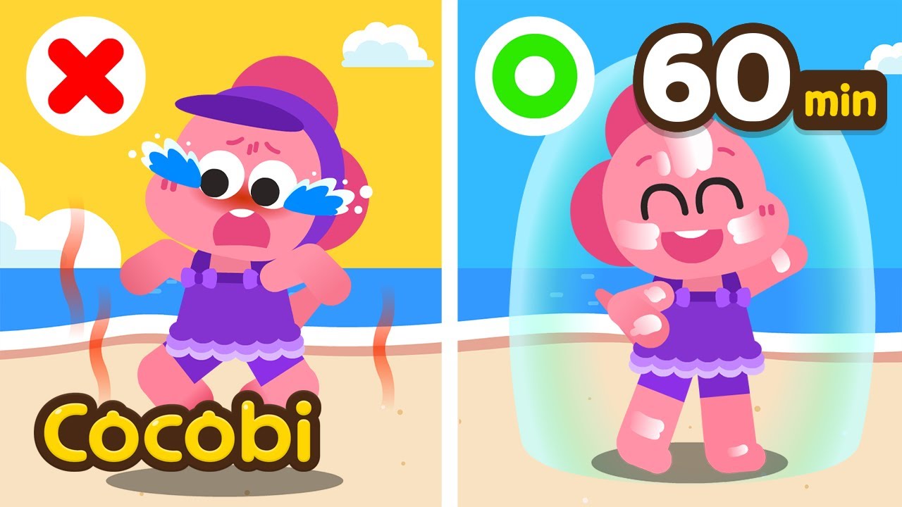 Put on Sunscreen! ☀️Summer Safety Tips Songs for Kids | Compilation | Cocobi