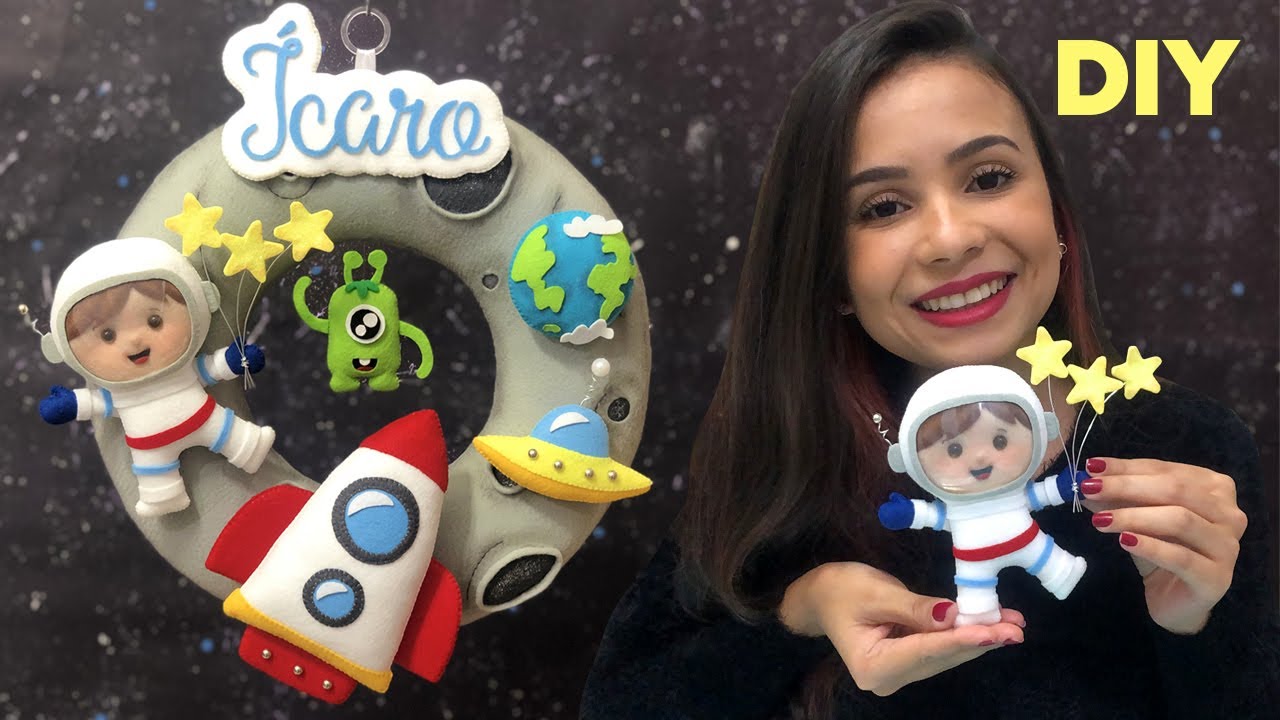 DIY | Como fazer Guirlanda | Tema Astronauta