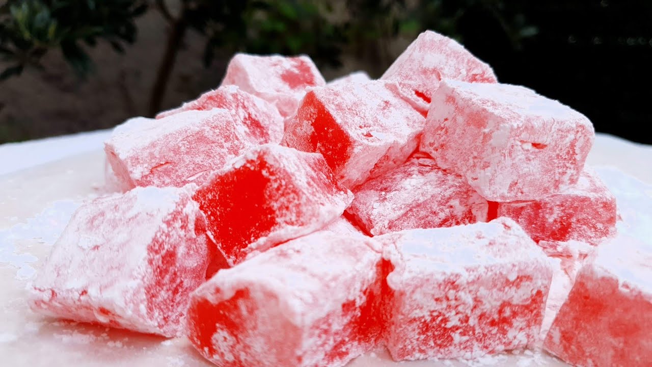Loukoum : la vraie recette turque ! افضل طريقة لتحضير راحة الحلقوم التركية دون جيلاتين