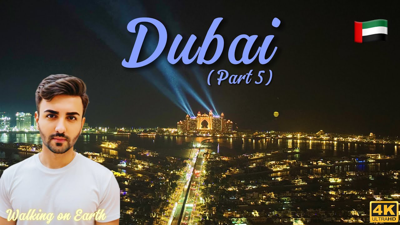 The View Palm Jumeirah Level 54, Stunning Night Panorama of Dubai | Dubai Walking Tour (4K/60fps) 🇦🇪