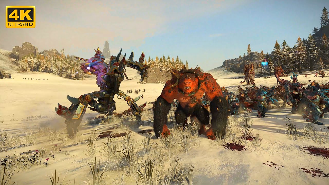 NORSCA vs TZEENTCH: Ultimate 4K Cinematic War | Total War Warhammer 3