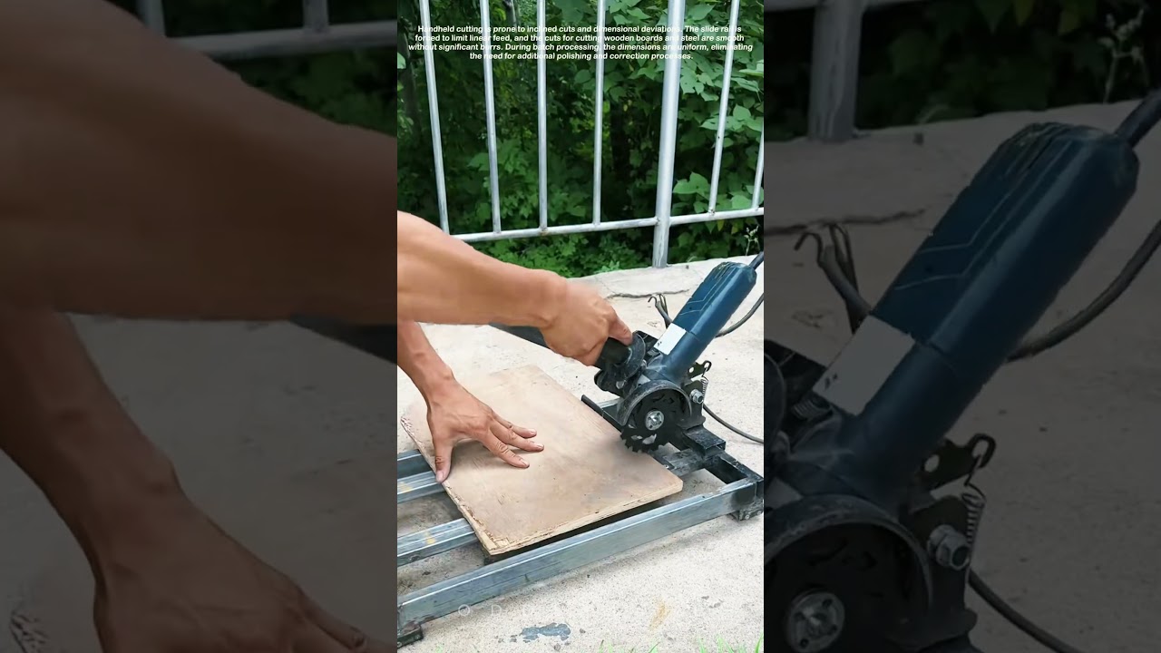 DIY Sliding Track Angle Grinder Stand Down Cut Material Straight