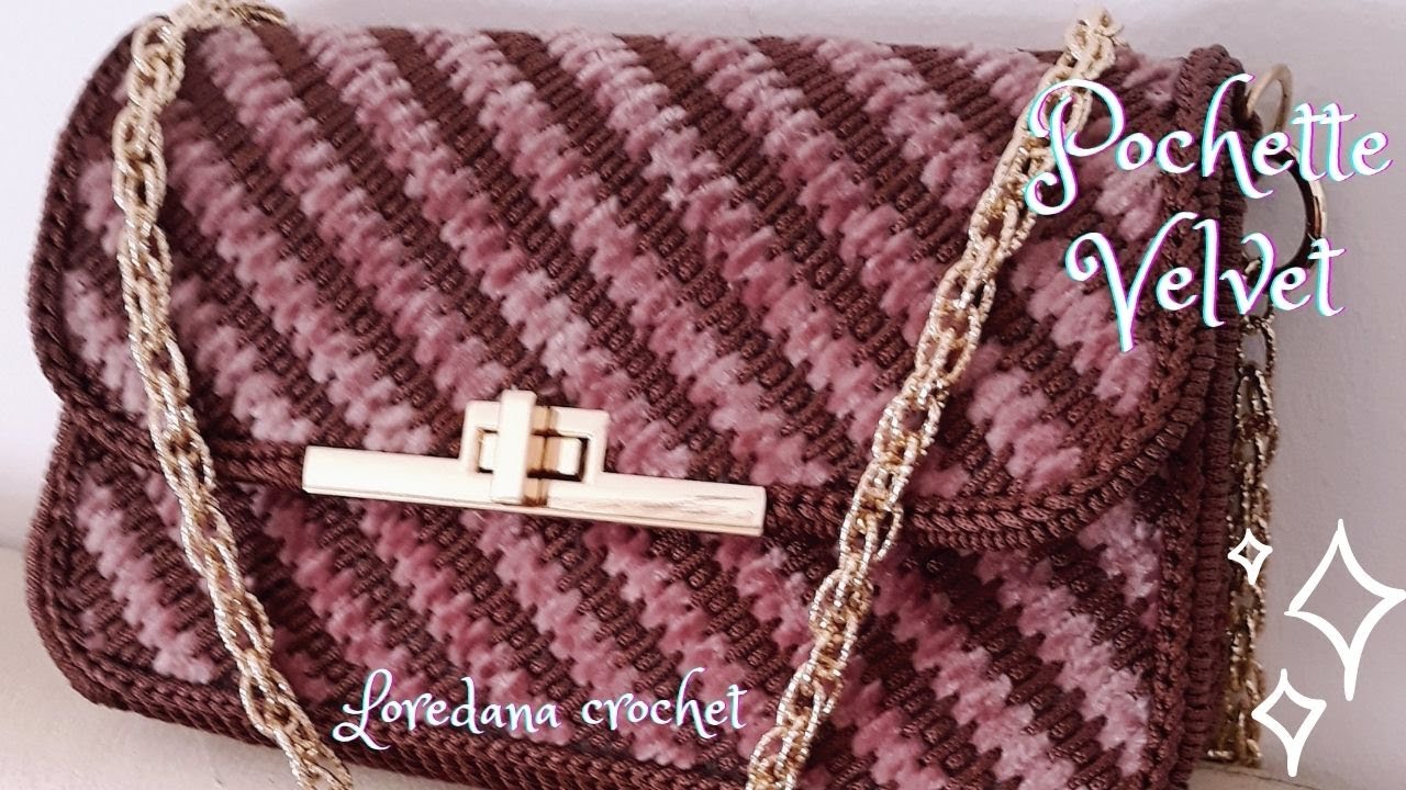 BORSA POCHETTE SU RETE SAGOMATA/TRACOLLINA LAVORATA SU RETE CON IL MEZZO PUNTO/CANVAS BAG VELVET