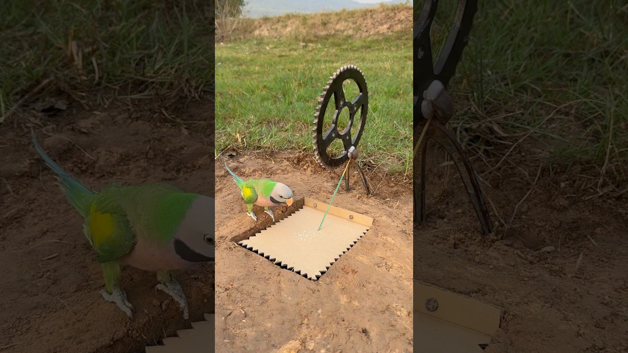Innovative Technique Parrot Trap #shorts