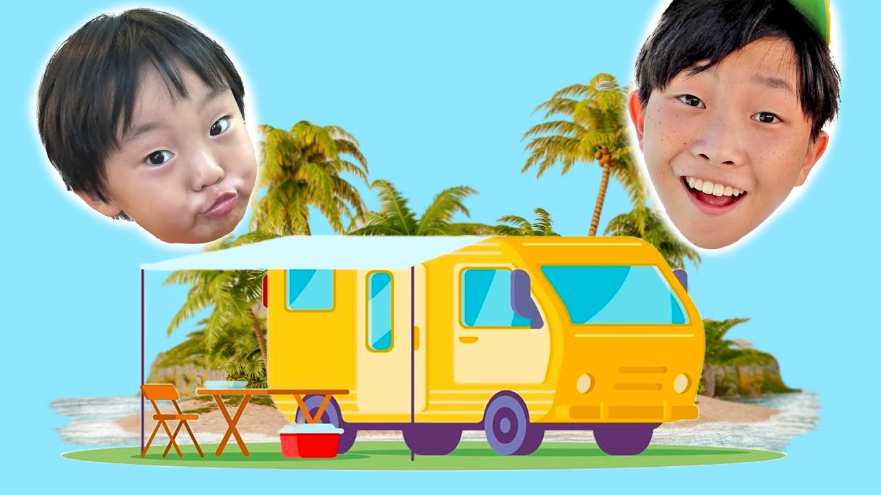 семейный поход кемпинг автомобиль грузовик для детей Family Trip with Camping Truck for Kids