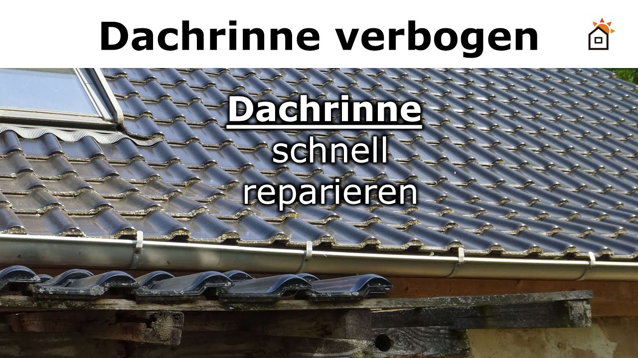 Dachrinne läuft über: installierte Rinneisen biegen