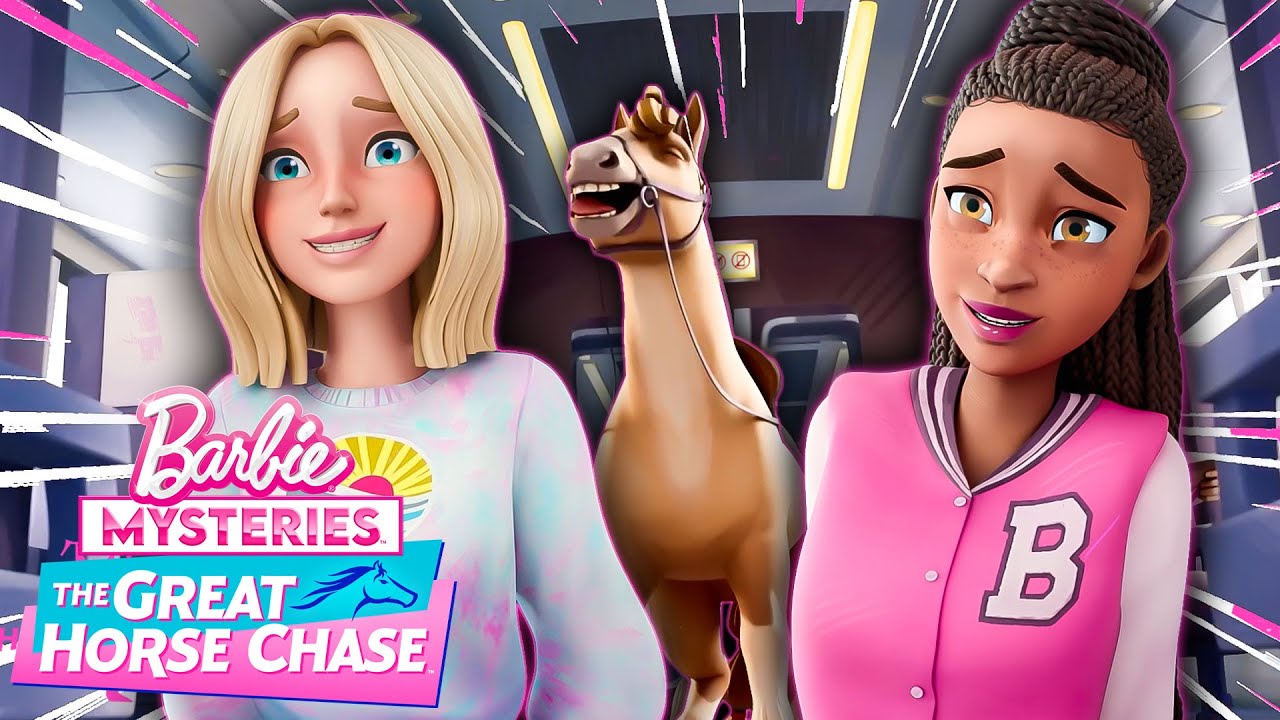 HORSE ON A TRAIN?! | Barbie Mysteries: The Great Horse Chase | Netflix Clip