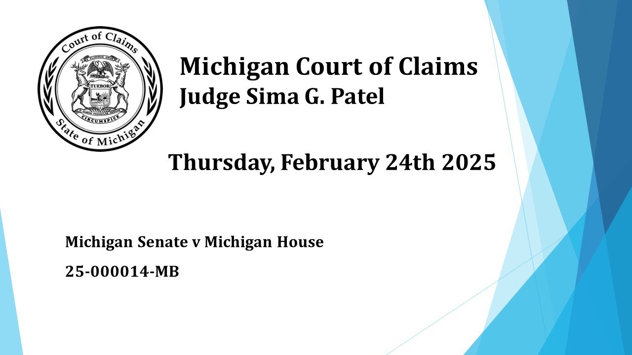 Court of Claims 25-000014-MB, Michigan Senate v Michigan House