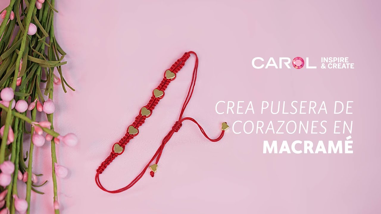 Cómo realizar hermosa PULSERA en MACRAMÉ para SAN VALENTÍN - PASO A PASO -  DIY