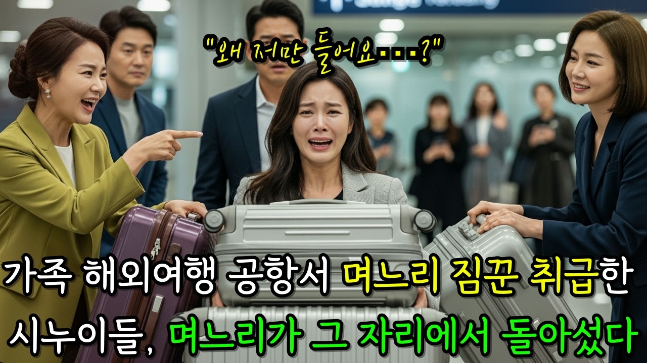 공항서 며느리 짐꾼 취급한 시누이들, 며느리는 그 자리에서 돌아섰다.