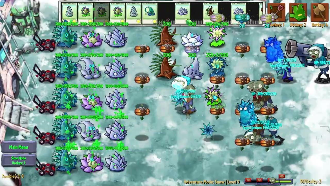 PVZ Fusion Adventure Snow Level 9