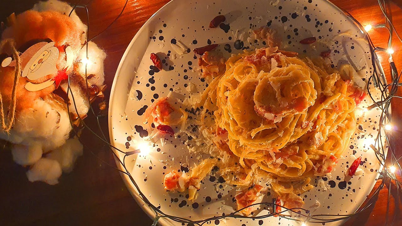 Korean Spicy Carbonara Spaghetti Pasta
