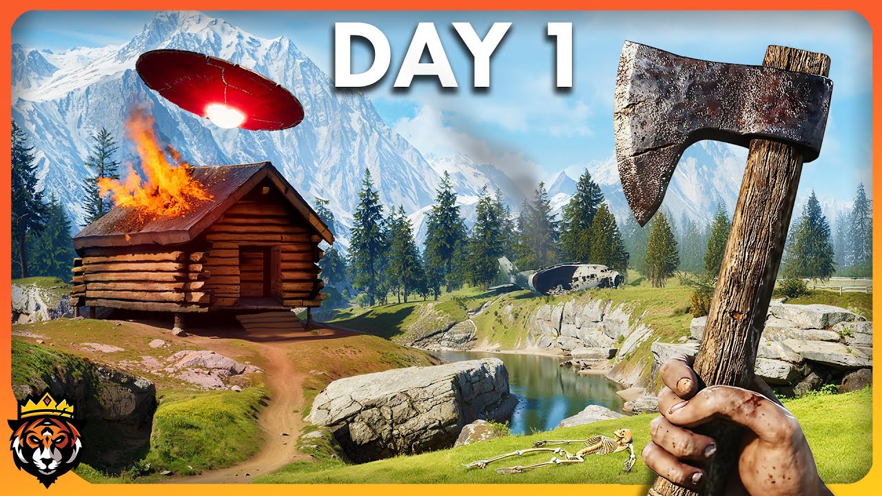 DAY ONE in this NEW Brutal Survival Game - Surviving an Alien Invasion...