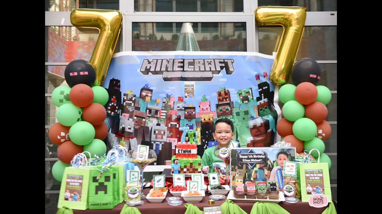 Ethan's 7th minecraft theme birthday party