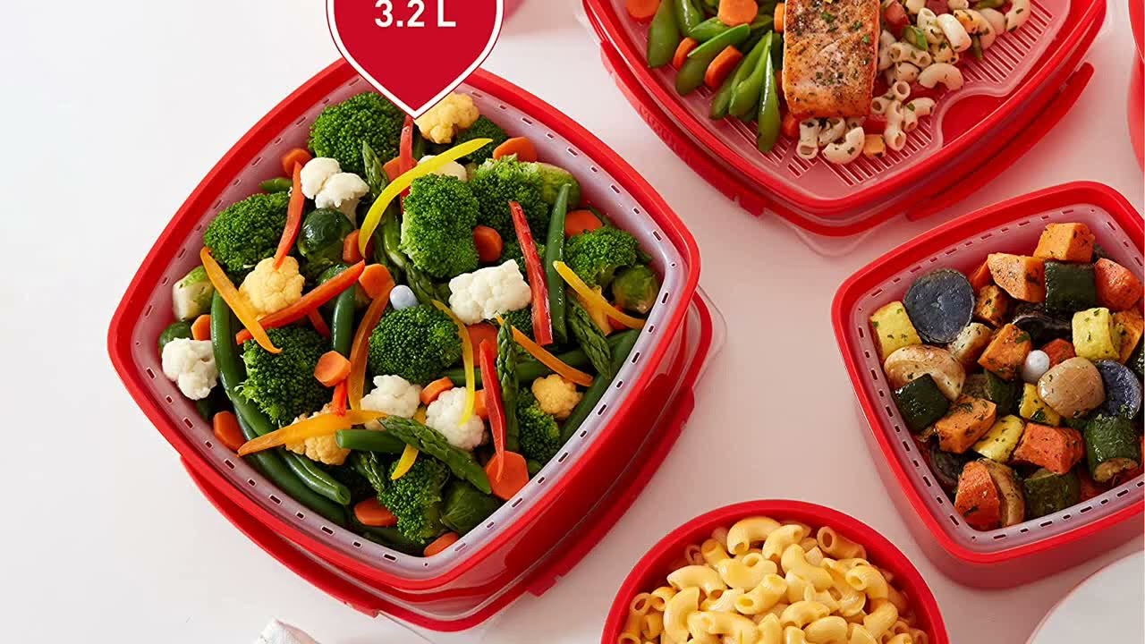 Bon produit -  Sistema Cuiseur vapeur pour micro-ondes pour la cuisson des aliments et des légumes a