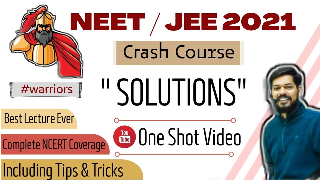 crash course neet।jeemain।2020। Solutions। tricks