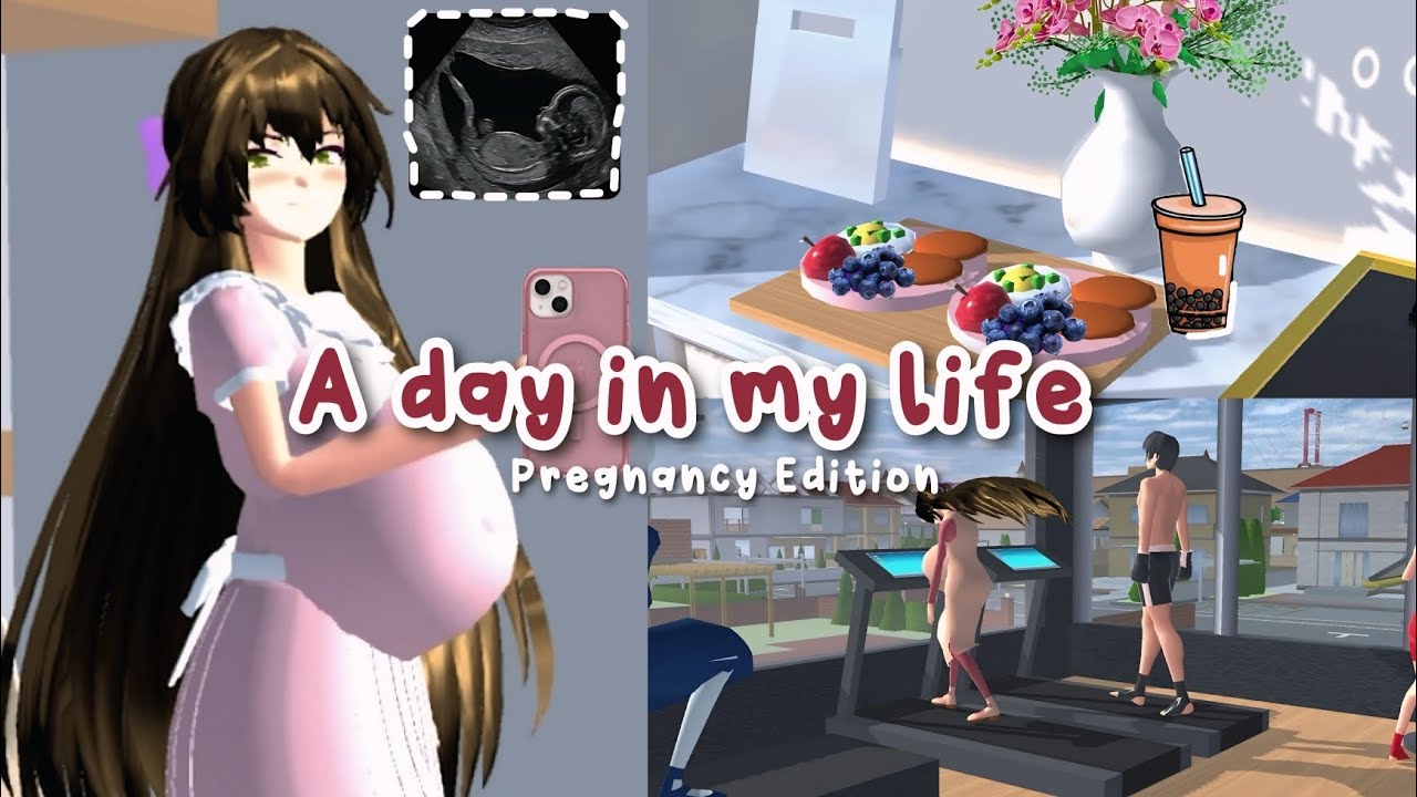 A Day in My Life Pregnancy Edition • Sakura School Simulator Vlog 📷🤍
